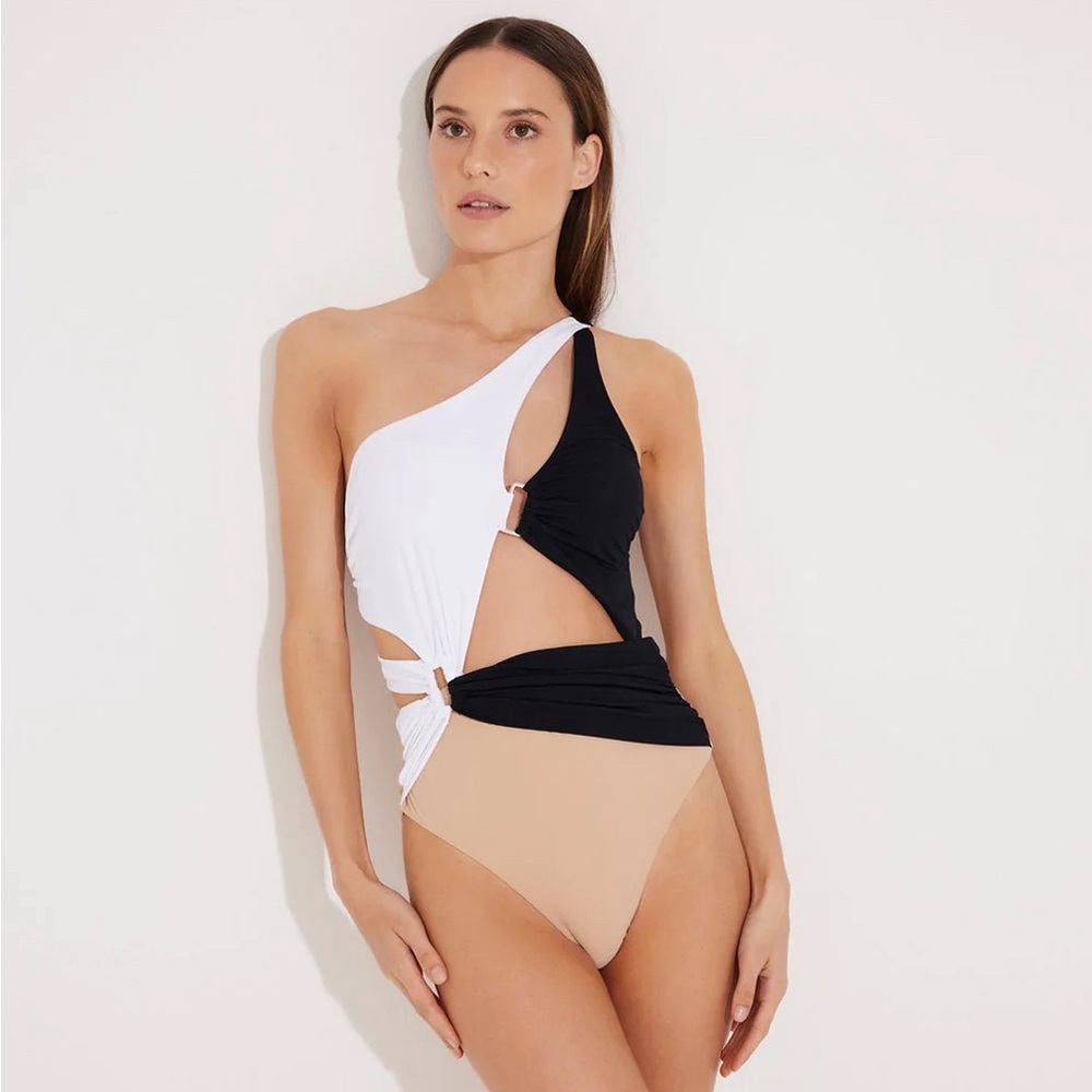 New MOEVA Black/White/Nude Swimsuit
